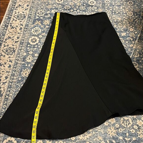 Vince Asymmetrical Black Lagenlook Minimalist Midi Skirt Modern Office Work - Picture 9 of 11